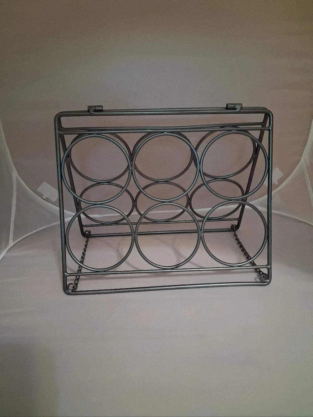 Metal Wine Rack for Six Bottles